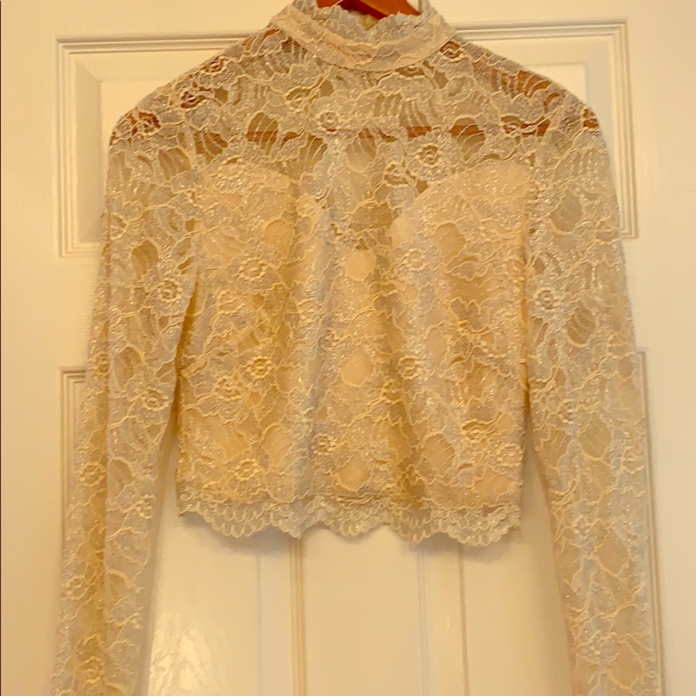 Beautiful BEBE LACE BLOUSE